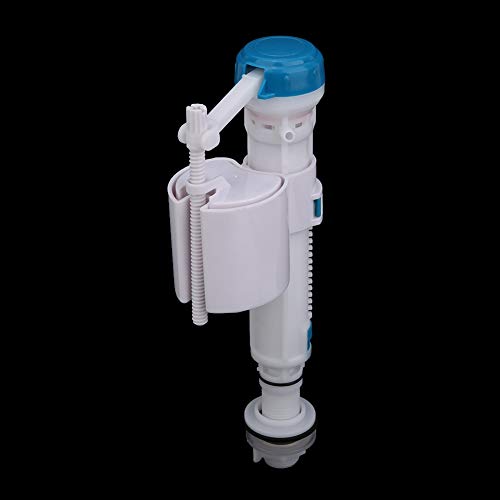 Dual Flush Toilet Fill Valve and Syphon Kit Universal G1/2 Push Button Cistern Valve for Bathroom Toilet Tank Repair Water Saving(4 points plastic pipe inlet valve)