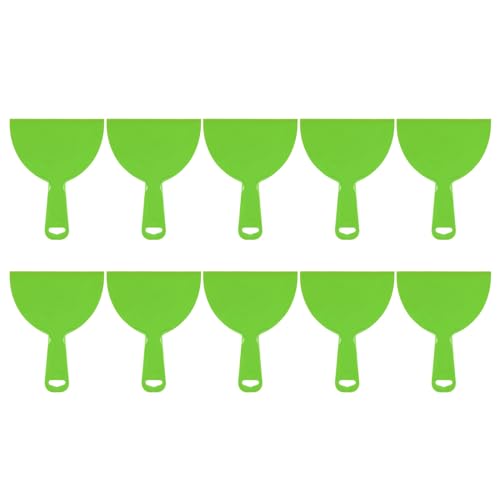 HARFINGTON 10pcs Putty Scraper 6" Width 4mm Thin Flexible Plastic Putty Knives for Taping Drywall Spreading Painting Wall Scratching - color: Green, size: 6"