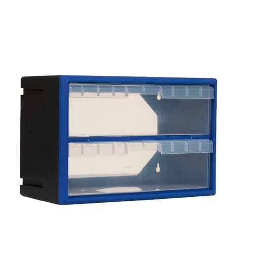 Northsky 2-Drawer Small Parts Cabinet, Stackable, Clear, 14.17 × 7.09 × 9.45 in - size: 2 Drawer & Clear
