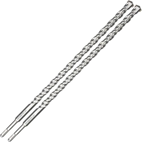 2-Pack SDS Plus Masonry Drill Bits 3/4 Inch x 18 Inch Long Rotary Hammer Drill Bits Carbide Tipped for Concrete Brick Cement Stone Block. - size: 2 Pcs 3/4", style: 18"
