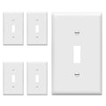 ENERLITES 5 Pack Light Switch Cover Plate for Toggle Wall Switch, White - color: White, size: 5 Pack