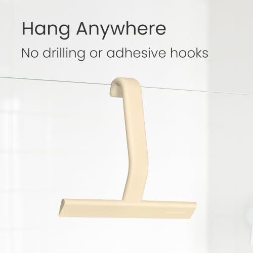 dancemoon JustHang Shower Squeegee with Built-in Hook, 10'' Sand Beige - color: Sand Beige