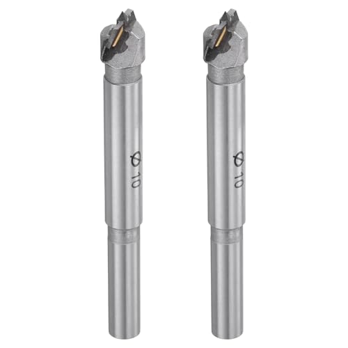 2pcs 10mm(25/64") Forstner Drill Bit Carbide Tipped 2 Flute - size: 10mm(25/64")