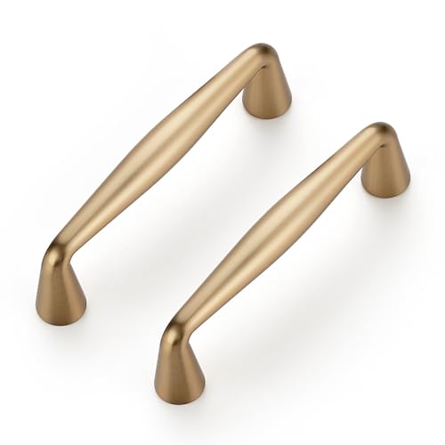 Ravinte Champagne Bronze Cabinet Handles Solid Handles,3 Inch,10 Pack - color: Champagne Bronze, size: 3 Inches Hole Center