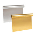 2 Pack Stainless Steel Dough Scraper with Measuring Scale,Bench Scraper & Cutter, Multipurpose Pizza/Pastry/Cake/Pastry/Bread Food Cutter, Kitchen Baking tools Essential Utensil (Silver & Gold)