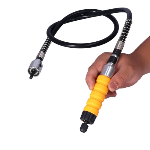 Jadeshay Electric Carving Chisel Tool Woodworking Set with 5 Knives and Flexible Rubber Shaft for Drills and Grinders