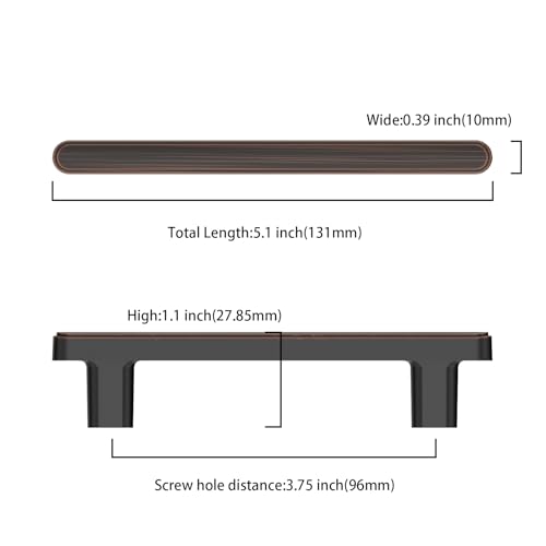Asidrama 10 Pack 3.75 Inch(96mm) Matte Black Kitchen Cabinet Handles, Cabinet Pulls Kitchen Cabinet Hardware for Cupboard Drawer Pulls - color: Matte Black, size: 3.75" Hole Center, style: 10 Pack