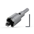 Heavy Duty Carbide Hole Saw Set, 1” (25.5mm), Extra Deep Cutting Depth of 1.1 Inches (28mm) - Ideal for Stainless Steel, Mild Steel, Iron, Copper, Brass, and Plastic - size: 25.5mm(1")