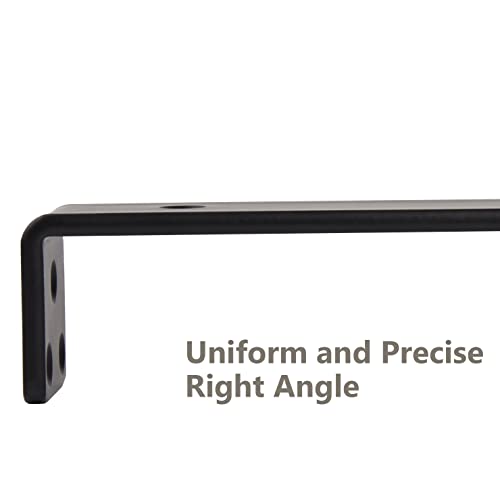 NEODROP 12-Pack 12-Inch Floating Shelf Brackets, Heavy-Duty Hidden Brackets For Small, Kitchen, Nursery Shelves, Black Powder-Coated Steel - size: 12 Inch, style: 12 Pack