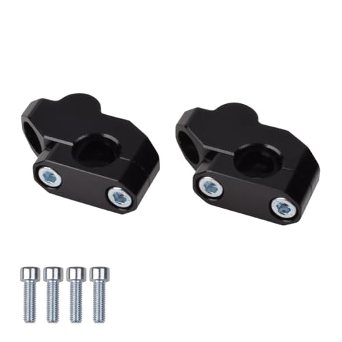 7/8" Universal Handlebar Bar Risers Motorcycle Bar Clamps For Motorbike Pit Dirt Bikes Black Riser Extend, Height 26 mm(1.02"), 20mm (0.79") Backward or Forward, Black