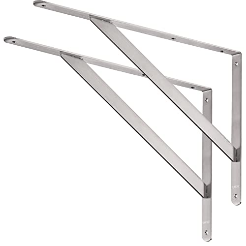 YUMORE 20 Inch Shelf Bracket, Heavy Duty L Bracket, 2 Pack - size: 20"(Soild)