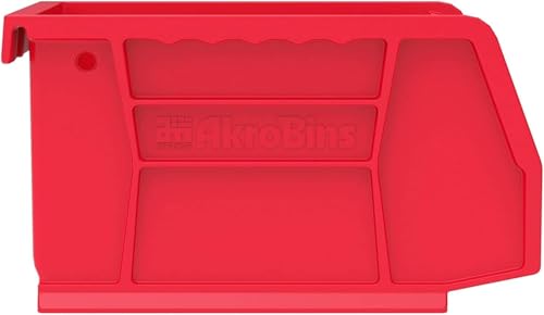 Akro-Mils 30210 AkroBins Plastic Storage Bins, 5"x4"x3", Red, 24-Pack - color: Red