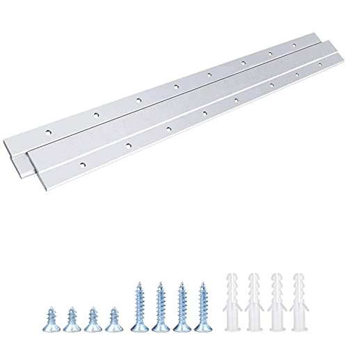 French Cleat Picture Hanger, Aluminum Z Hanger Interlocking Wall Mounting Bracket Hardware Kit Z Clips for Hanging Wall Painting, Mirrors, Panels, Artwork, Cabinet, Whiteboard (18 inch-1 Pair) - size: 18inch-1Pair, style: Standard thick