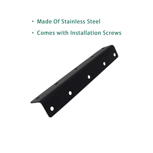 Long L Bracket,ULIFESTAR Black Corner Brace Brackets,Stainless Steel Corner Brackets,Heavy Duty Shelf Bracket,Metal Right Angle Bracket for Wood,200*27mm/7.87*1.06''4 PCS - size: 200*27mm/7.87*1.06''
