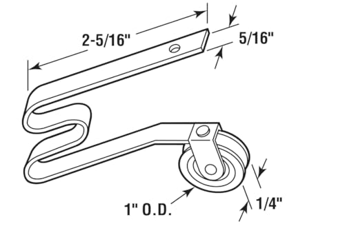 4 Pack Sliding Screen Door Rollers Tension Spring Fits for M-Shaped Rollers,B 512, B 513, B 746 Replacement on Both Top and Bottom, 1-1/4" Concaved Steel Ball Bearing - color: B 513 Steel Ball Bearing