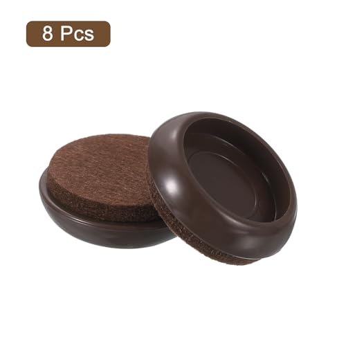 uxcell Furniture Pads, 8 Pcs 1-1/4" Furniture Moving Pads Round Chair Legs Floors Protectors with Felt for Carpet Hardwood Floor Heavy Furniture - size: 1-1/4"