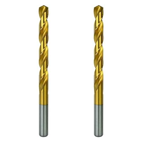 Greycore Tools 7/16 Inch x 6 Inch Cobalt Aircraft Extenions Bit - 2 Pack, Industrial Titanium Coating, Cobalt Drill Bits for Metal, Wood, Plastic - size: 7/16" x 6", style: 6" Length