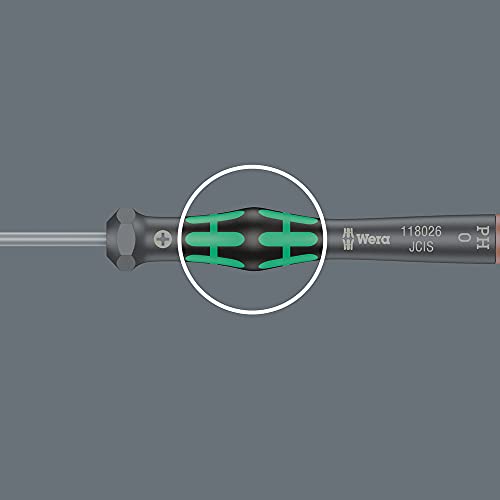 Wera 05118035001 Kraftform Micro 2067 Torx TX Electronics Precision Screwdriver, TX1 Head, 40mm Blade Length - size: Torx TX 1 Head, 40mm Blade