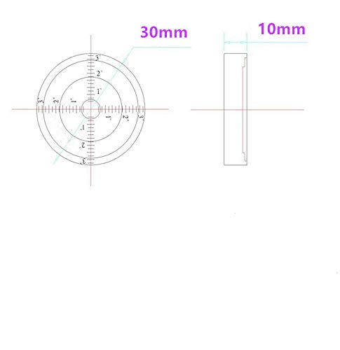 High Precision Horizontal Bubble Cardan Level Horizontal Bead Leveler Round Bubble Spirit Level Diameter 30mm (Green) (30X10mm（With magnetic)) - size: 30*10mm（With magnetic)