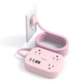 Cruise Essentials 2026, Travel Power Strip with USB C,Flat Plug, Pink - color: Pink, size: 10Ft