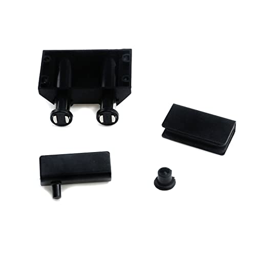 Glass Door Pivot Hinge Glass Door Magnetic Catch with Clamp Set - color: Black