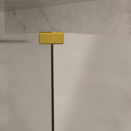 Brixwell Beveled Style Glass To Glass Clamp Brass, Polished Brass Finish - color: Polished Brass