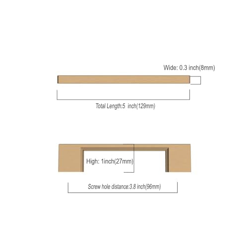 Asidrama 10 Pack 3.75 Inch(96mm) Champagne Bronze Kitchen Cabinet Handles, Cabinet Pulls Kitchen Cabinet Hardware for Cupboard Drawer Handles Dresser Pulls - color: Champagne Bronze, size: 3.75" Hole Center(96mm), style: 10 Pack