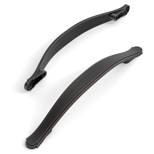 Amerdeco 10 Pack Oil Rubbed Bronze Cabinet Pulls 5 Inch(128mm) Hole Center Drawer Pulls Cabinet Hardware Kitchen Cabinet Handles for Bathroom Dresser Pulls ZH0068 - color: Oil Rubbed Bronze, size: 5"/128MM Hole Center