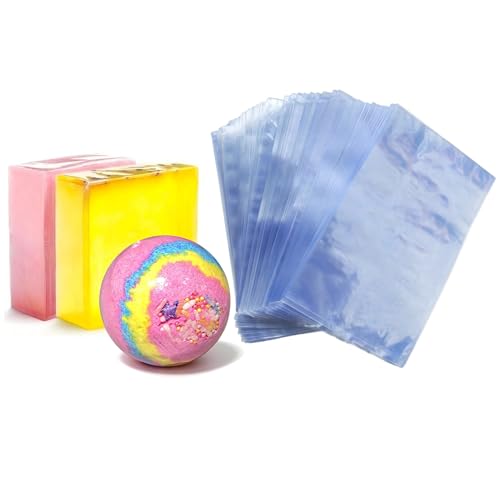 Shrink Wrap Bags, 400Pcs 4x 6 Inches Clear PVC Heat Seal Bags Film for Soap Sleeve Packaging, Bath Bomb,Jars,Gift,Tumbler for Homemade DIY Projects - size: 4x6 inches (400 pcs)