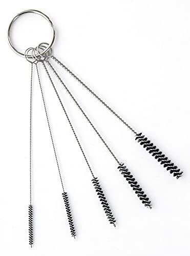 10" Extra Long Tube Brush Set - Small 5 Pack - Black - color: Black, size: Small 5 Pack (2mm 3mm 4mm 5mm 6mm)