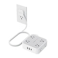 TESSAN Surge Protector Power Strip with 900J Surge Protection, 5 Ft, Grey - color: Grey with 1 USB C, size: 5 feet