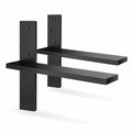 Floating Shelf Bracket Heavy Duty 1/2" Thick Free Hanging Countertop Support Bracket 2 Pack 12" Lx2.5 W Hidden Shelf Bracket for Floating Wall Countertops, Bars, Desks, Bench Seats, Vanities, Mantels - size: 12 Inch, style: Black- 2 pack