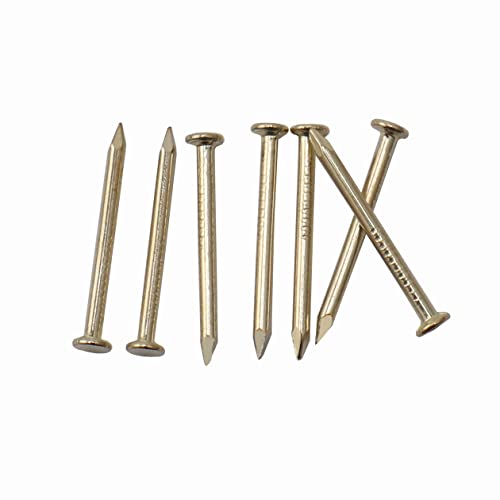 JEGONFRI 900PCS 3/4" x 17Ga Brass Plated Finishing Nails - color: Gold, size: 3/4 In , 900 Pcs