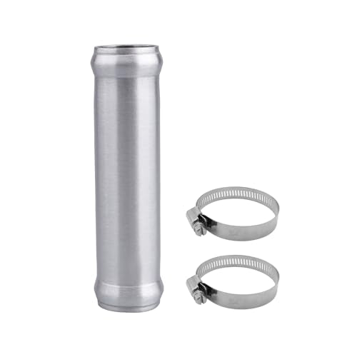 AC PERFORMANCE 1" (25mm) OD Aluminum Alloy Hose Joiner Silicone Pipe Connector Bead, 4" Length with 304 SS Clamps - size: 1" (25mm)