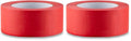 Lichamp Wide Red Painters Tape 2 inches, 1pc Medium Adhesive Red Masking Tape, 1.95 inches x 55 Yards (Pack of 2) - size: 1.93 inches (Pack of 2)