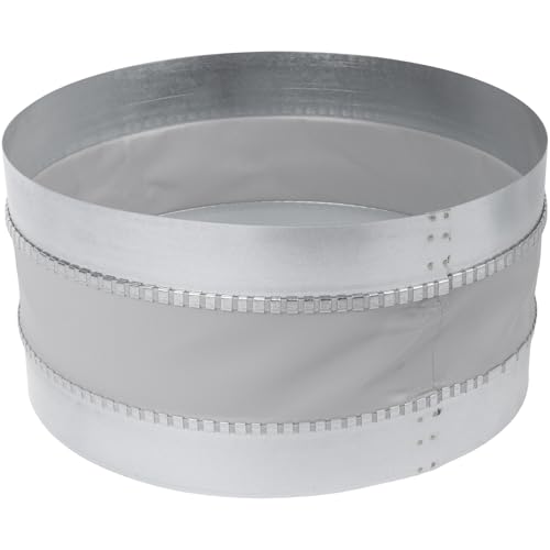 Repa Market 12" Inch Flexible Male Fit Duct Connector – Galvanized Steel Round Pipe Extender for Spiral Ducts – Vibration & Noise Reduction Coupler for HVAC Systems, Exhaust and Dryer Vent Connections - size: 12" Inch