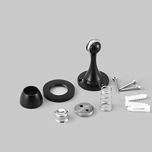 Solid Mental Magnetic Door Stop, Wall Mounted, Black, 2 Pack - color: 2 PCS Black