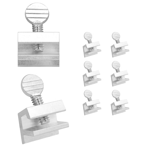 "Nuk3y Sliding Window Security Locks (Aluminum, 8 Pack)" - color: Aluminum, size: 8 Pack