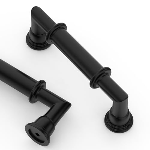 Asidrama 10 Pack 3 Inch(76mm) Matte Black Kitchen Cabinet Handles, Cabinet Pulls Kitchen Cabinet Hardware for Cupboard Drawer Pulls 2281 - color: Matte Black, size: 3" Hole Center