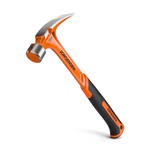 JORGENSEN 20 oz One-piece Forged Rip Claw Hammer with Magnetic Nail Holder - size: 20 oz