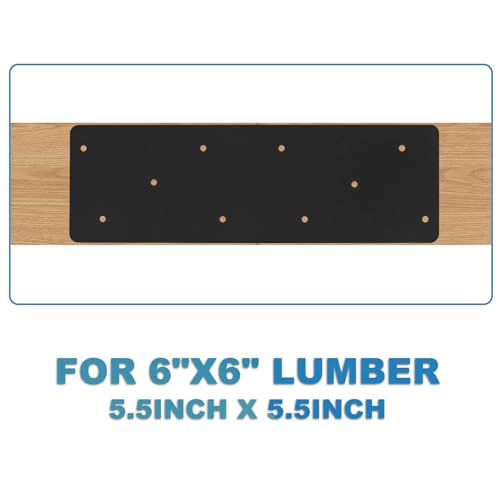4 Pcs 15.7"x5"Straight Steel Flat Plate for Pergola - style: Straight Steel Flat Plate(16"x 5")