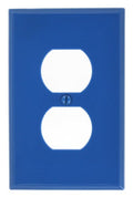Leviton 1-Gang, 1-Duplex, Midway Nylon Wallplate, Midway Size, 1 Pack, PJ8-BU, Blue - color: Blue, size: 1 Pack