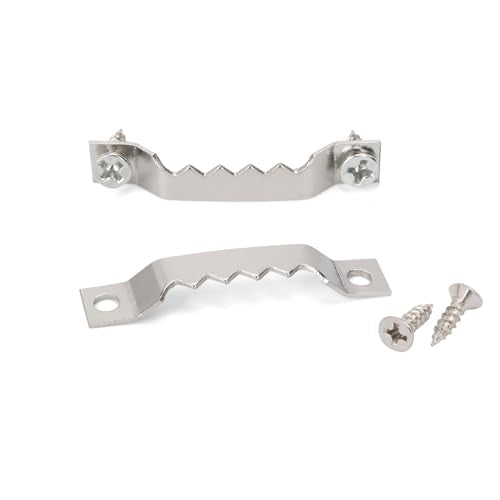 Small Sawtooth Picture Hangers 50 Pack Steel Sawtooth Hangers with Screws for Hanging Canvas Photos Frame Clock Paintings Artwork (Silver) - size: Small Silver Sawtooth - 50 Pack