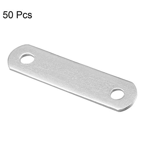 uxcell Repair Plate, 30mmx8mm, Flat Fixing Mending Corner Brace Bracket Connector, Pack of 50 - size: 30mm x 8mm