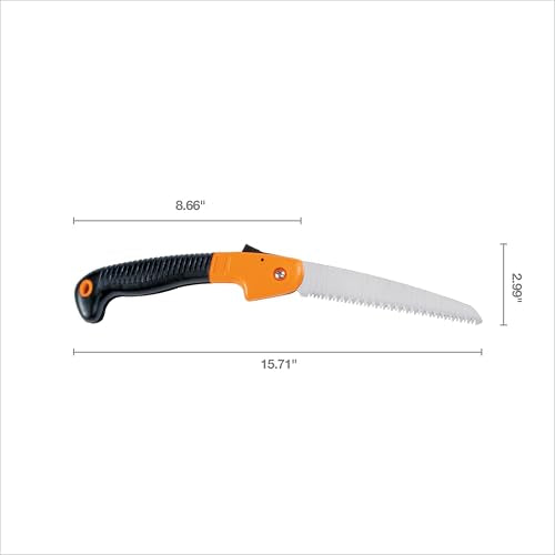 Fiskars Folding Hand Saw, 7" Pruning Saw with Power Tooth Blade with Triple Ground Teeth that Powers Through Wood Faster, Soft Grip Handle - style: 7" Folding Saw
