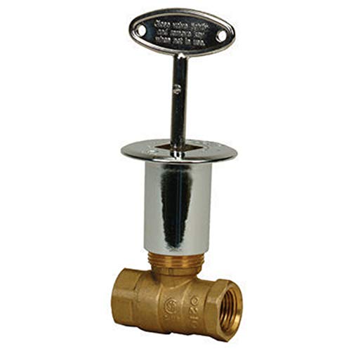PROFLO PFBVL2SCP 1/4"T Straight Log Lighter Valve with Key - N/A