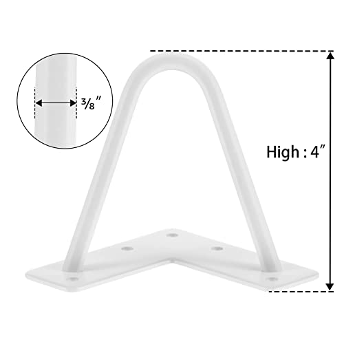 SMARTSTANDARD 4 Inch Heavy Duty Hairpin Furniture Legs, White 4PCS - color: White, size: 4 Inch