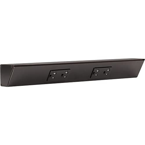 Task Lighting Under Cabinet Angled Power Strip – Hardwired Kitchen Outlet, Tamper Resistant, 18", 2 Duplex Receptacles, Black - color: Black, size: 18 Inch