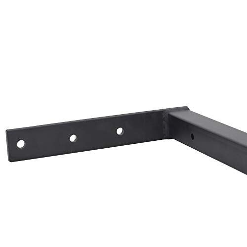 OVOV 6 Pack Heavy Duty Shelf Brackets Wall Mounted Industrial Farmhouse Floating Shelf Brackets with Lip (Black 12") - color: Black, size: 12 Inch