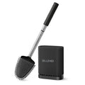 Sellemer Silicone Toilet Brush, Ventilation Slots Base Holder 1 Pack, Black - color: Black-1pcs